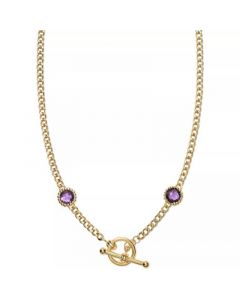 Amethyst Curb Link 20" Toggle Necklace (4 ct. t.w.) in 14k Gold-Plated Sterling Silver (Also in Blue Topaz & Citrine)