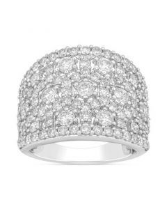 Diamond Wide Cluster Statement Ring (3 ct. t.w.) in 10k White Gold