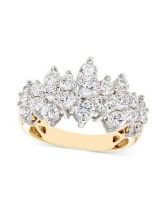 Diamond Horizontal Cluster Ring (2 ct. t.w.) in 14k Gold