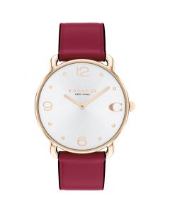 Women's Elliot Cranberry Leather Strap Watch, 36mm