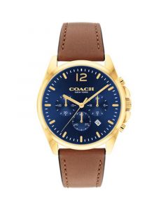 Men's Greyson Saddle Leather Strap Watch, 41mm