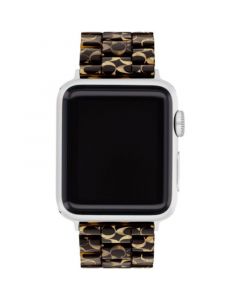 Women's Dark Brown Tortoise Signature C Resin Bracelet for 38mm, 40mm, 41mm Apple Watch