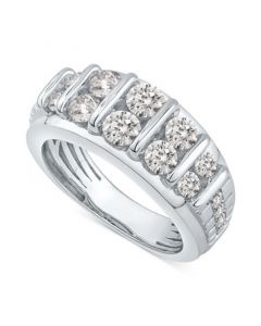 Men's Diamond Graduated Column Band (2 ct. t.w.) in 10k White Gold