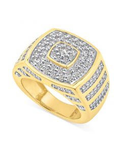 Men's Diamond Multi-Cluster Statement Ring (2 ct. t.w.) in 10k Gold