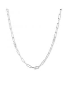 Crystal Pavé Open Link Collar Necklace in Sterling Silver, 15" + 3" extender