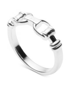 Horsebit Statement Ring in Sterling Silver