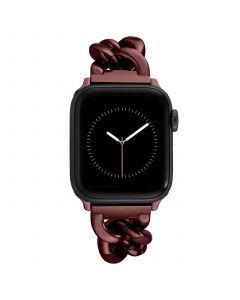 Women's Brown Alloy Bracelet Strap Compatible with 38, 40, 41mm Apple Watch