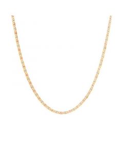 Tricolor Valentino 18" Chain Necklace in 14k Gold, White Rhodium-Plate & Rose Rhodium-Plate