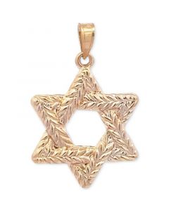 Braid-Style Star of David Pendant in 14k Gold, Created for Macy's