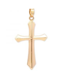 Polished Cross Pendant in 14k Gold, Created for Macy's