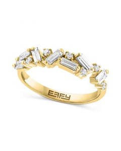 EFFY® Diamond Scattered Baguette Cluster Band (7/8 ct. t.w.) in 14k Gold