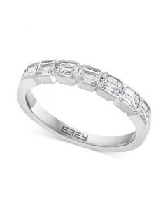 EFFY® Diamond Emerald-Cut Band (3/4 ct. t.w.) in 14k White Gold