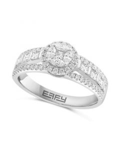 EFFY® Diamond Round Halo Cluster Ring (7/8 ct. t.w.) in 14k White Gold