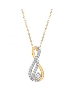 Diamond Treble Clef 18" Pendant Necklace (1/4 ct. t.w.) in Gold-Plated Sterling Silver