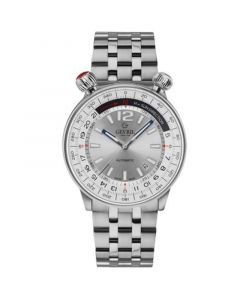 Men's Wallabout Swiss Automatic Silver-Tone Stainless Steel Watch 44mm