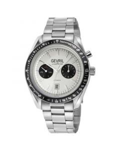 Men's Lenox Swiss Automatic Silver-Tone Stainless Steel Watch 44mm