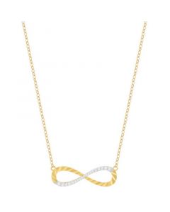 Diamond Infinity Pendant Necklace (1/10 ct. t.w.) in 14k Gold-Plated Sterling Silver, 16" + 2" extender