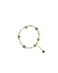 Isabelle — Pearl And Green Jade Bracelet