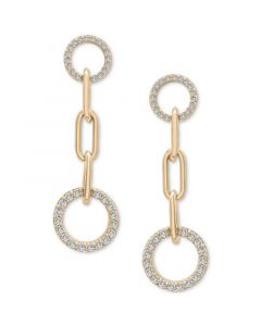 Diamond Circle Link Drop Earrings (1/2 ct. t.w.) in 14k Gold, Created for Macy's