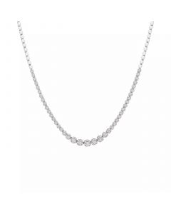 Diamond Graduated 17" Tennis Necklace (1 ct. tw) in 14k White Gold or 14k Yellow Gold, Created for Macy's