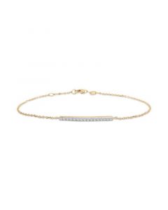 Diamond Bar Bracelet (1/10 ct. t.w.) in 14k Gold, Created for Macy's