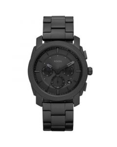 Men's Machine Chronograph Black Stainless Steel Watch, 42mm