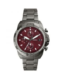 Men's Bronson Chronograph Smoke Stainless Steel Watch, 44mm