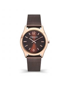 Women's Classic Brown Stainless Steel Mesh Watch, 34mm