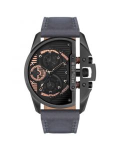 Men's Daintree Gray Leather Strap Watch, 48x56mm