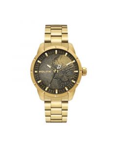 Men's Analog Gold-tone Stainless Steel Watch, 46mm