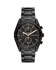 Men's Accelerator Quartz Chronograph Black Stainless Steel Watch 42mm