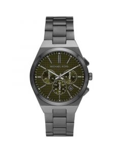 Men's Lennox Quartz Chronograph Gunmetal-Tone Stainless Steel Watch 40mm