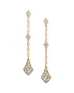 Diamond Linear Drop Earrings (1 ct. t.w.) in 14k Gold, Created for Macy's