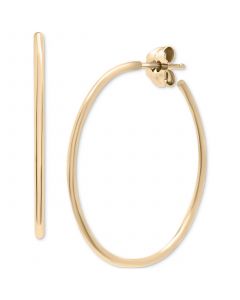 Polished Tube Medium Hoop Earrings in 14k Gold-Plated Sterling Silver, Created for Macy's