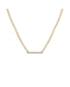 Diamond Bar 18" Pendant Necklace (1/6 ct. t.w.) in 14k Gold-Plated Sterling Silver, Created for Macy's