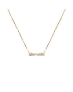 Diamond Crisscross Bar 18" Pendant Necklace (1/10 ct. t.w.) in 14k Gold-Plated Sterling Silver, Created for Macy's