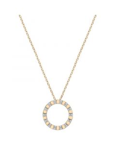 Diamond Circle 18" Pendant Necklace (1/6 ct. t.w.) in 14k Gold-Plated Sterling Silver, Created for Macy's