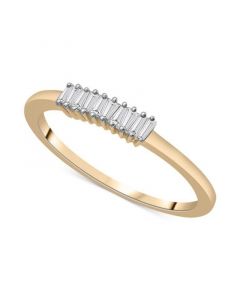 Diamond Baguette Linear Ring (1/6 ct. t.w.) in 14k Gold, Created for Macy's