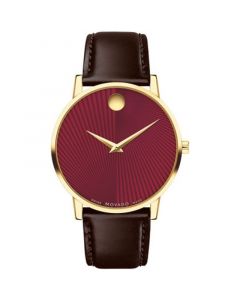 Men's Museum Classic Swiss Quartz Brown Leather Watch 40mm