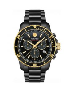 Men's Series 800 Swiss Quartz Chrono Black Physical Vapour Deposition (PVD) Watch 42mm