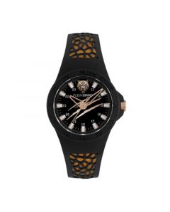 Men's Thunderstorm Black Silicone Strap Watch 40mm