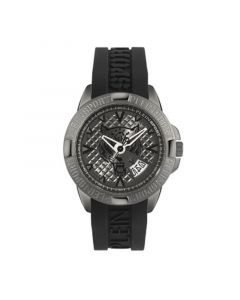 Men's Touchdown Black Silicone Strap Watch 44mm