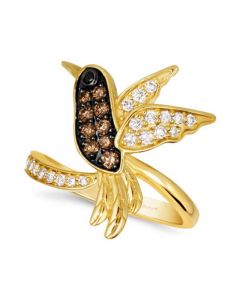 Multicolor Diamond Bird Statement Ring (1/2 ct. t.w.) in 14k Gold