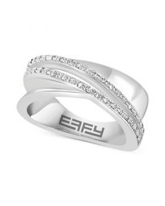 EFFY® Diamond Crossover Statement Ring (1/5  ct. t.w.) in Sterling Silver