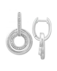 EFFY® Diamond Interlocking Circle Hoop Earrings (1/6 ct. t.w.) in Sterling Silver