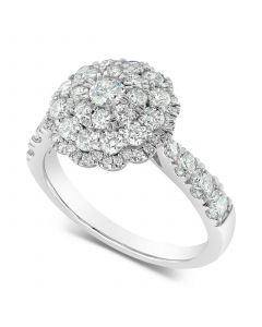 Diamond Flower Cluster Ring (1-1/2 ct. t.w.) in 18k White Gold