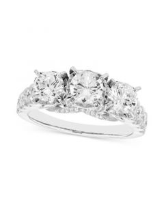 Diamond Three Stone Engagement Ring (2 ct. t.w.) in 14k White Gold