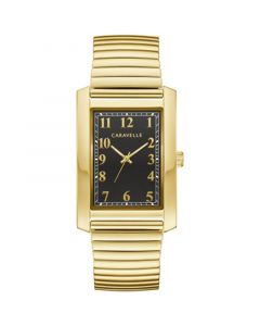 Men's Dress Gold-Tone Stainless Steel Expansion Bracelet Watch 30mm