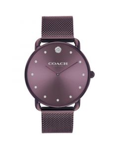 Women's Elliot Purple Stainless Steel Mesh Bracelet Watch 36mm