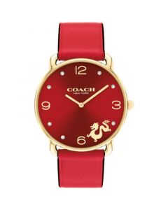 Women's Elliot Lunar New Year Red Leather Strap Watch 36mm Gift Set